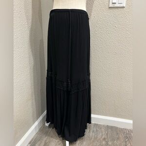 Boho Black Long Skirt